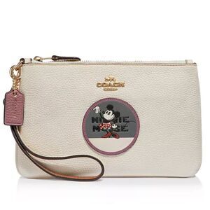 Disney x Coach Minnie Mouse Small Patch Wristlet EUC